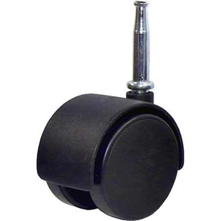 Richelieu Richelieu America 235845 2 in. TruGuard Dual Wheel Caster with Wood Stem; Black - Pack of 2 235845